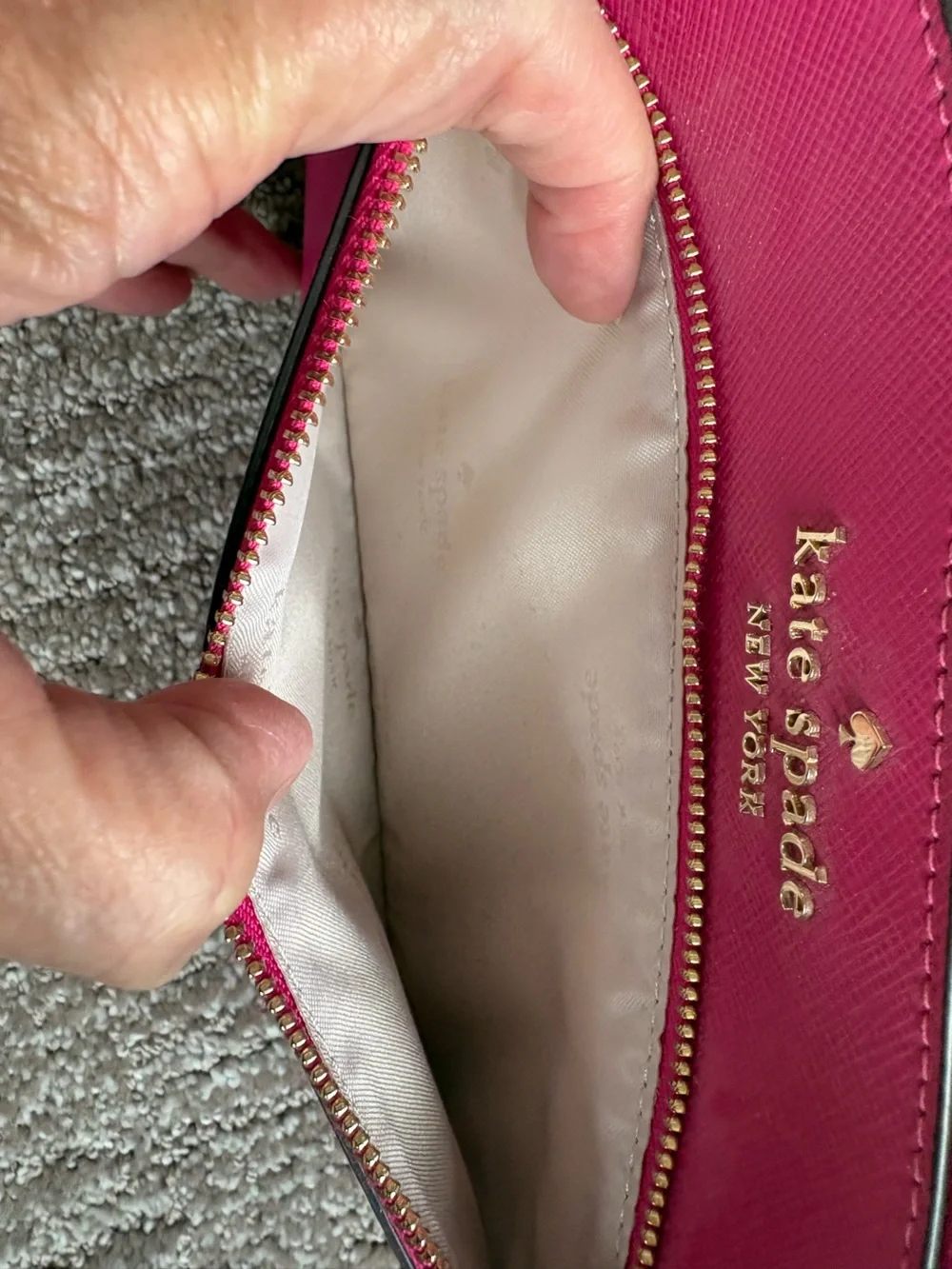 kate spade Hot Pink Leather Wristlet Clutch - NWOT